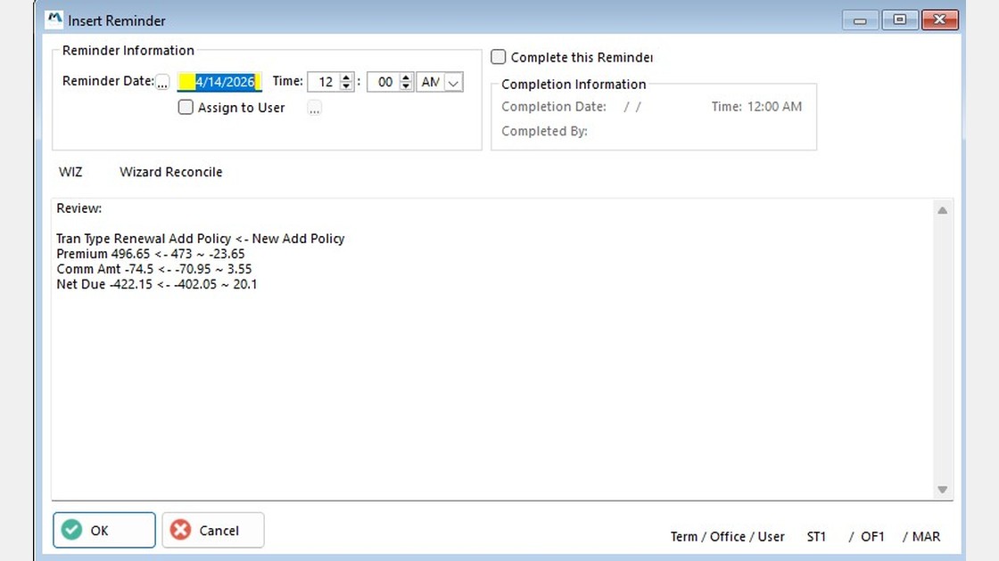Step 2 — Account workflow flag in the Download Wizard
